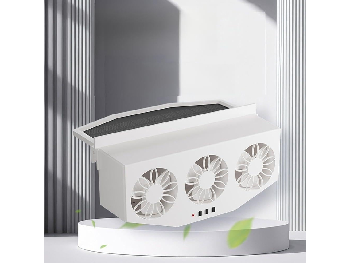 Ventilador De Exaustão Solar Reachmall Para Carro, 3 Saídas De Ventilação Com Painel Externo, Alta Velocidade