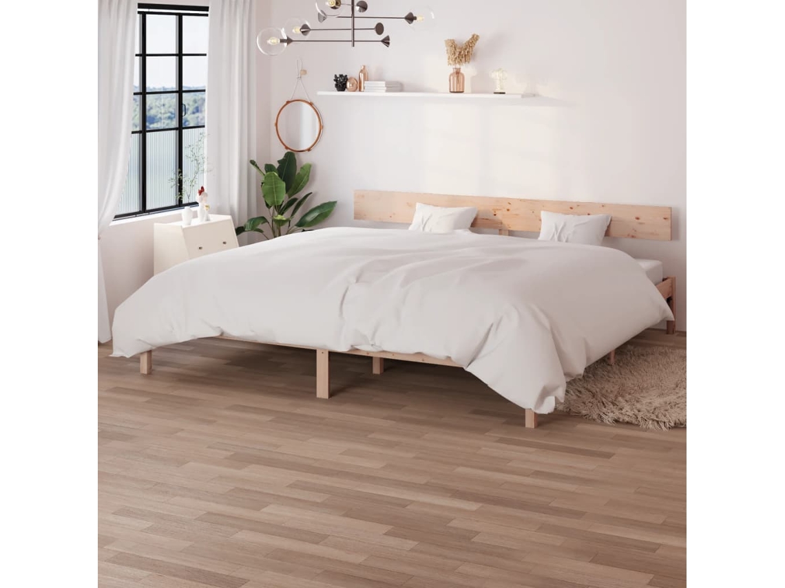 Vidaxl Estrutura De Cama Super King 180x200 Cm Pinho Maciço