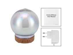 Laxiscreed Umidificador Silencioso De Aromaterapia 100ml Com Luz Noturna De 7 Cores Em Vidro