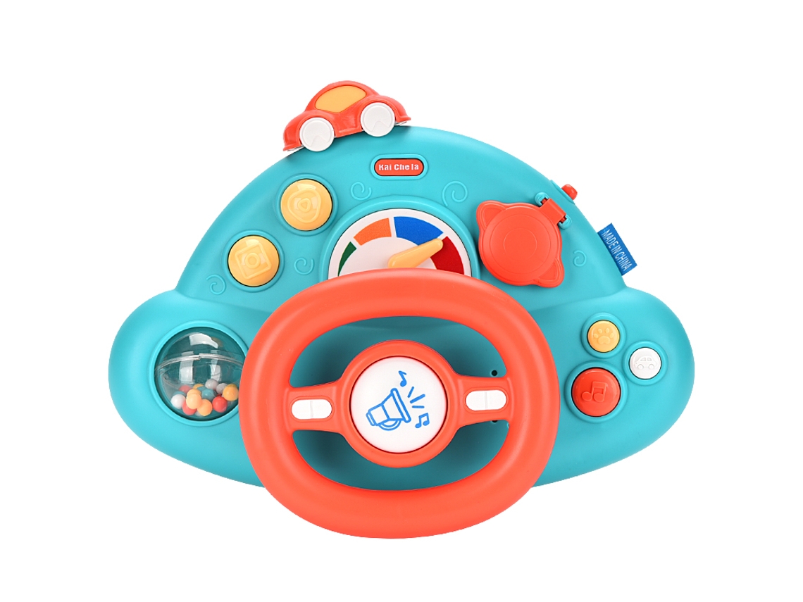 Volante Brinquedo EIFSON Formato Ovni para Cadeirinha com Som e Luz (verde)