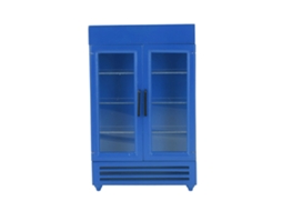 Geladeira De Madeira Miniatura Para Casinha De Boneca 1:12 Simulação Acessório De Cozinha Azul