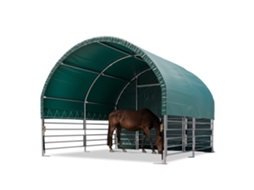 Tenda Para Gado 4x4 M Lona Extremamente Resistente Pvc 2300n Aberta Na Frente Para Pisos De Betão Toolport
