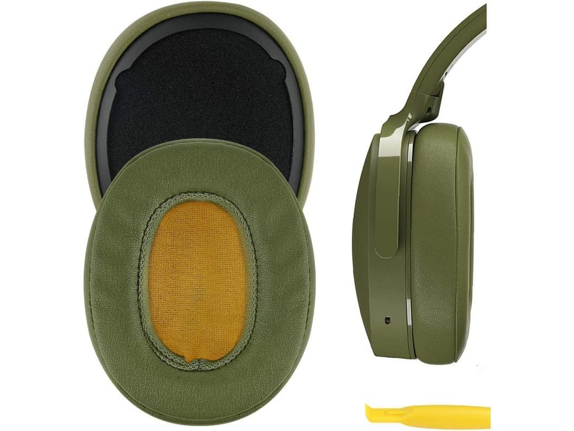 2026 pads de Ouvido em Couro Proteico para Fones Skullcandy Crusher Wireless Evo Anc Hesh 3 (verde)