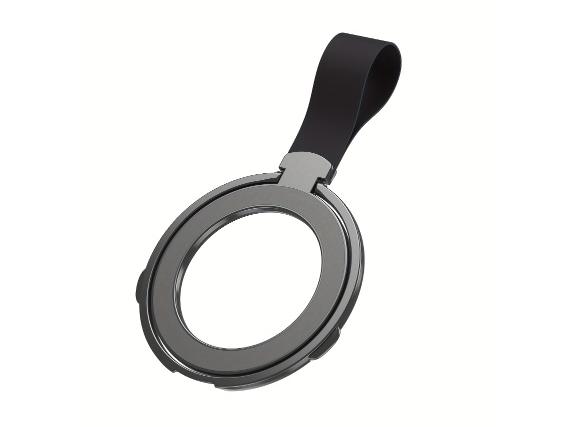 Este suporte versátil para celular é feito de metal e possui um poderoso encaixe magnético que permite rotação de 360 graus. Led STELASPLEN