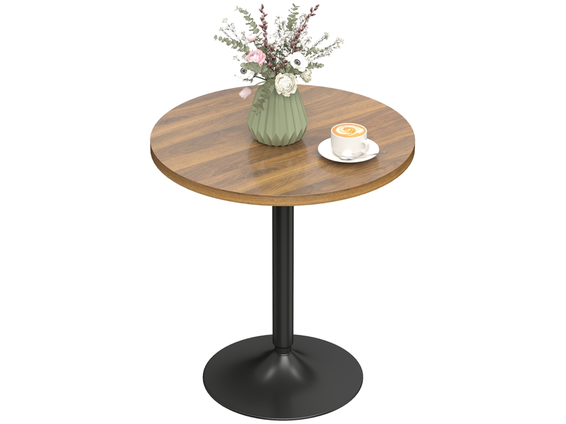 Mesa Redonda Alta, 60cm, Antiderrapante, Preto