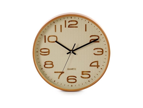 Relógio de Parede Castanho Cristal (30 x 30 x 4 cm)