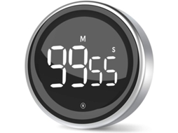 Temporizador Digital De Cocina Magnético De Cuenta Regresiva Hasta 99 Minutos Con Pantalla Led Grande Y Mando Rotatorio