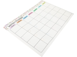 Adesivo magnético para quadro branco na geladeira, calendário semanal para anotações.