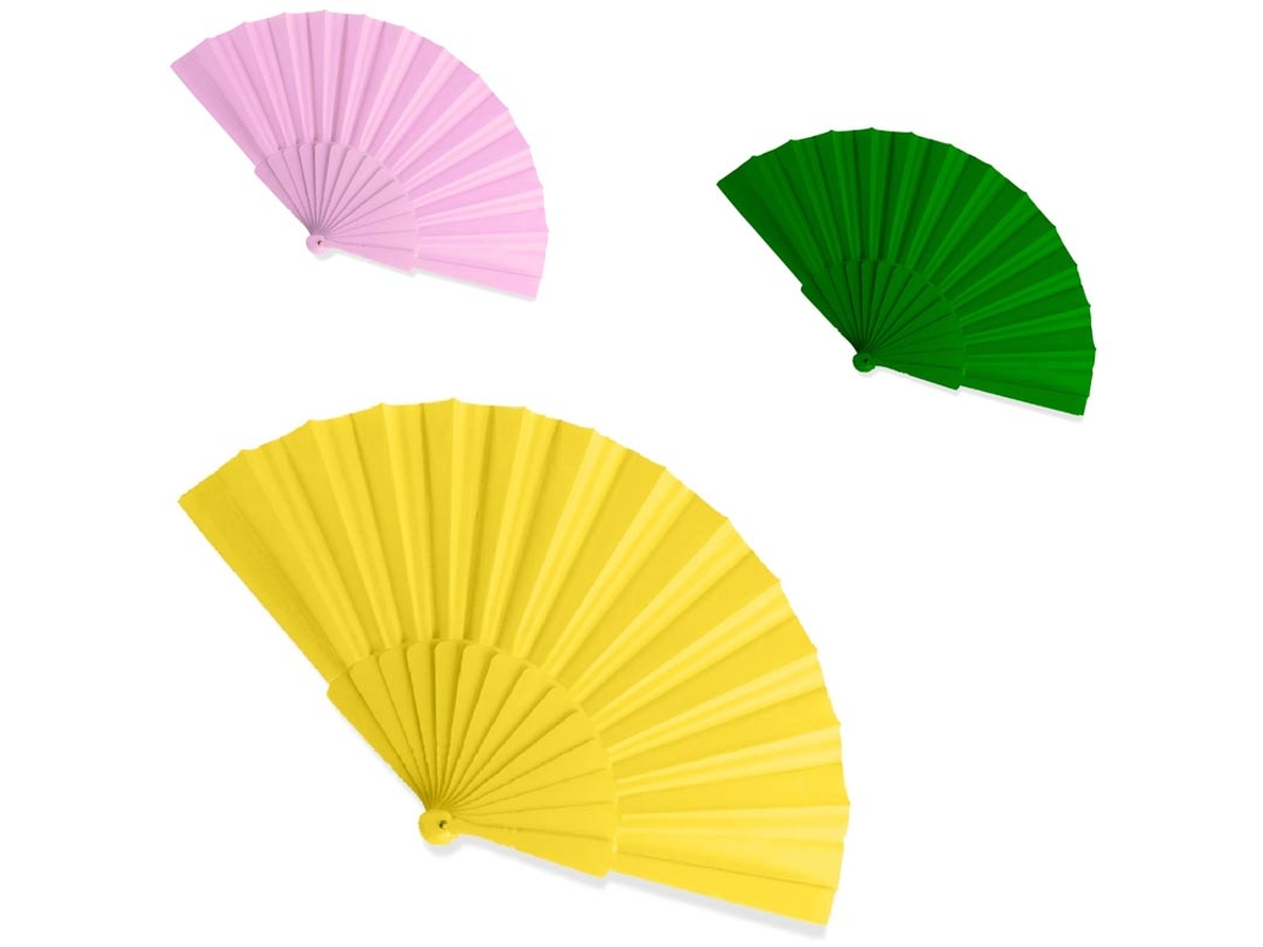 Ventilador de plástico em várias cores