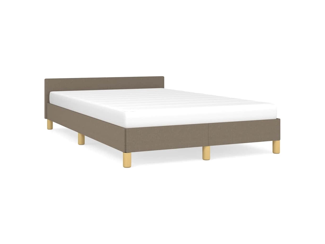 Bed Frame With Headboard, Bed Frames With Headboard Vidaxl Cinzento-acastanhado Tecido (120 X 200 Cm)