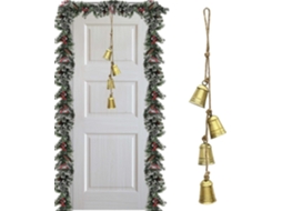 Decoração De Natal Retrô Com Sinos Para Varanda | Sinos