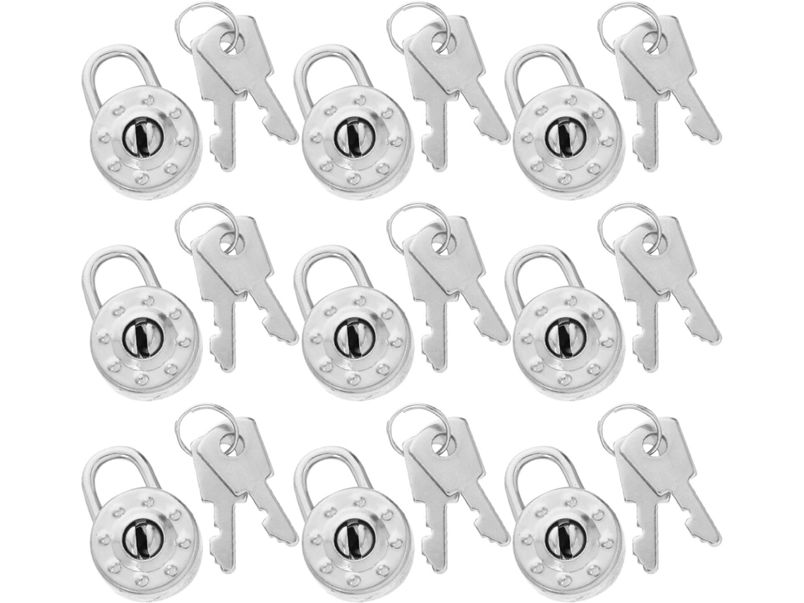10 Mini Cadeados Redondos com Chave GOKOCO