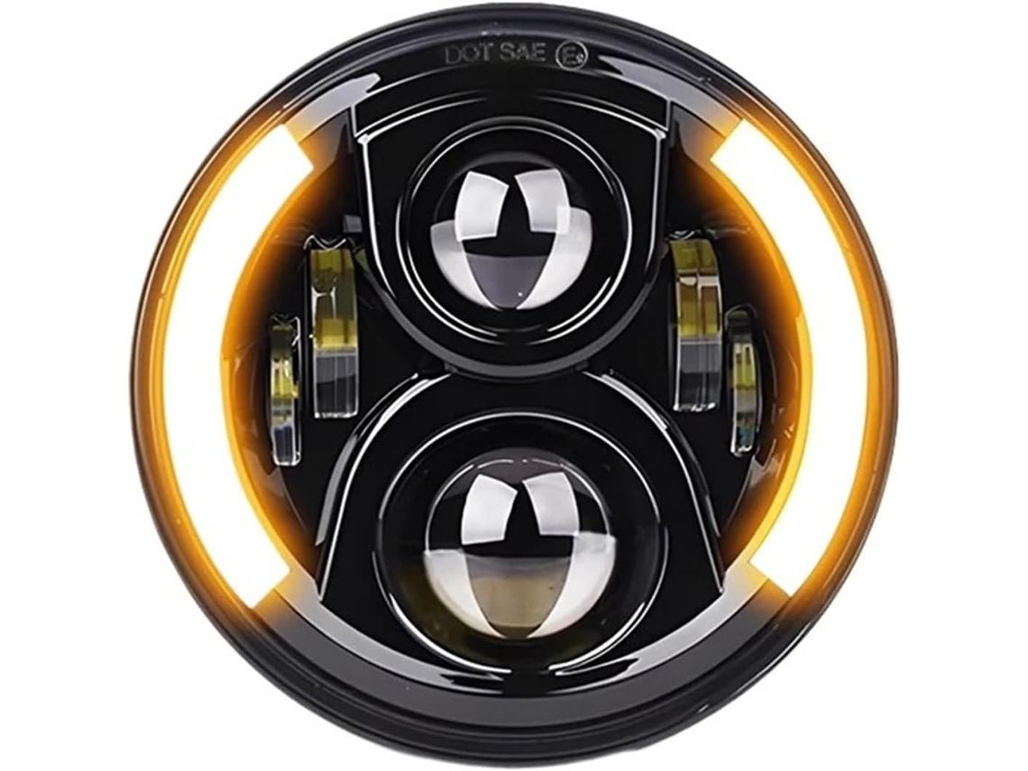 Farol de Motocicleta Led 7 Polegadas para Carro Luz Diurna Maior Área Irradiação Efetiva Garante Pilotagem