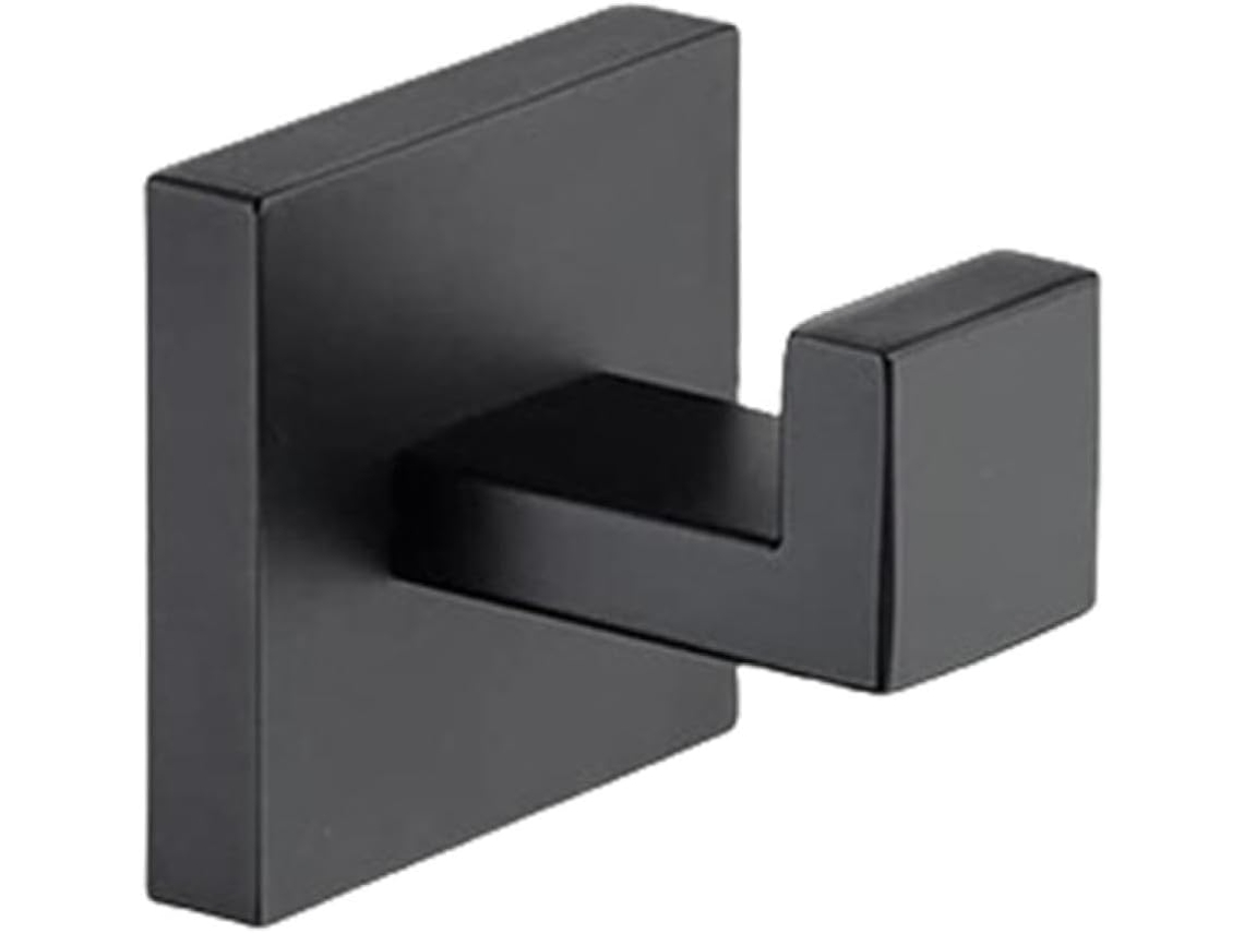 Conjunto De Acessórios Banheiro Pretos Em Aço Inoxidável Com Suporte Parede Para Toalhas, Porta Papel Higiênico, Gancho