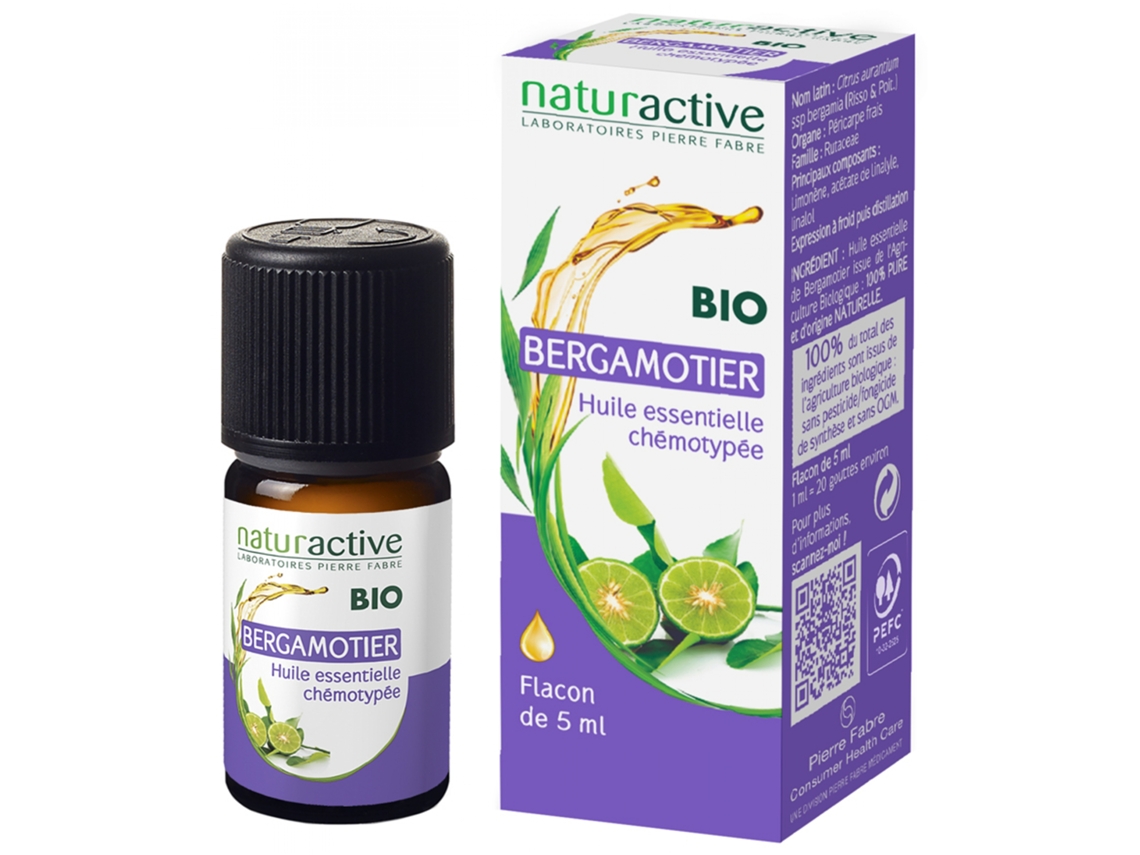 Óleo Essencial de Bergamota Citrus Aurantium Ssp Bergamia Bio 5 Ml NATURACTIVE