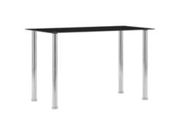 Vidaxl Mesa De Jantar 120x60x75 Cm Vidro Temperado Preto