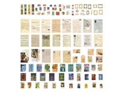 Adesivos Vintage Para Scrapbooking 200 Pçs, Kit Retrô Para Artesanato, Diário, Álbum, Diy