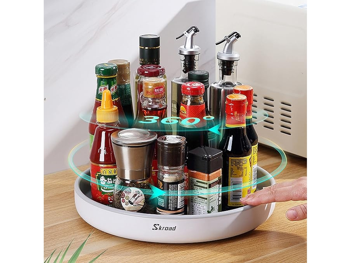 Organizador De Temperos 1 Peça Branco Rotativo Cozinha