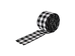 Laxiscreed Fita De Verificação Preto E Branco Para Decoração De Natal, 6 Metros