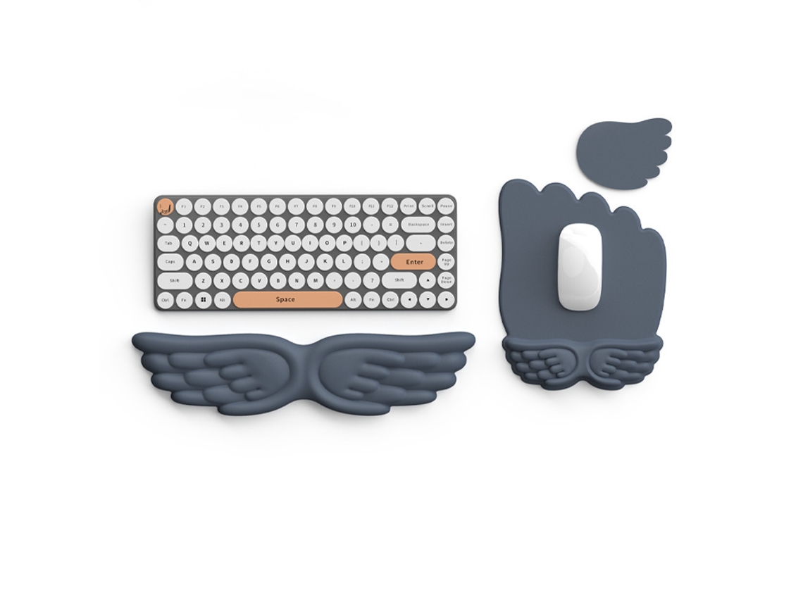 Conjunto De Descanso De Pulso Para Mouse E Teclado  (Cinza Azul) CHRUI