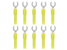 Yuru 10pcs Conectores de Fio em Garfo Latão 4mm Banana Plug 30vac 60vdc 10a para Equipamentos Eletrônicos