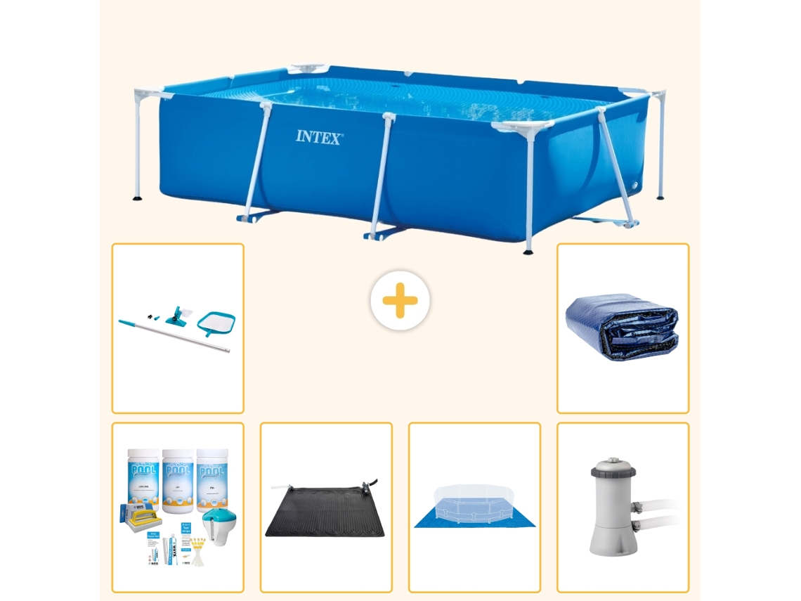 Intex Piscina Com Estrutura Retangular - 300x200x75 Cm - 7-peças S20051