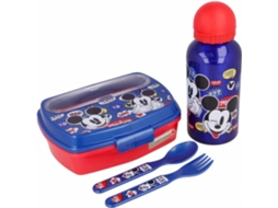 Lancheira MICKEY MOUSE (Azul - Plástico - 7 x 18 x 12 cm)
