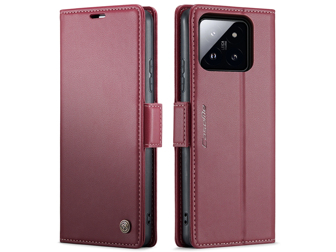 Capa Para Celular Com Compartimento Para Cartão Simvermelho, Xiaomi 13 Lite