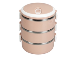 Caixa de Lanche Térmica de Aço Inoxidável 304 Rosa Nórdico