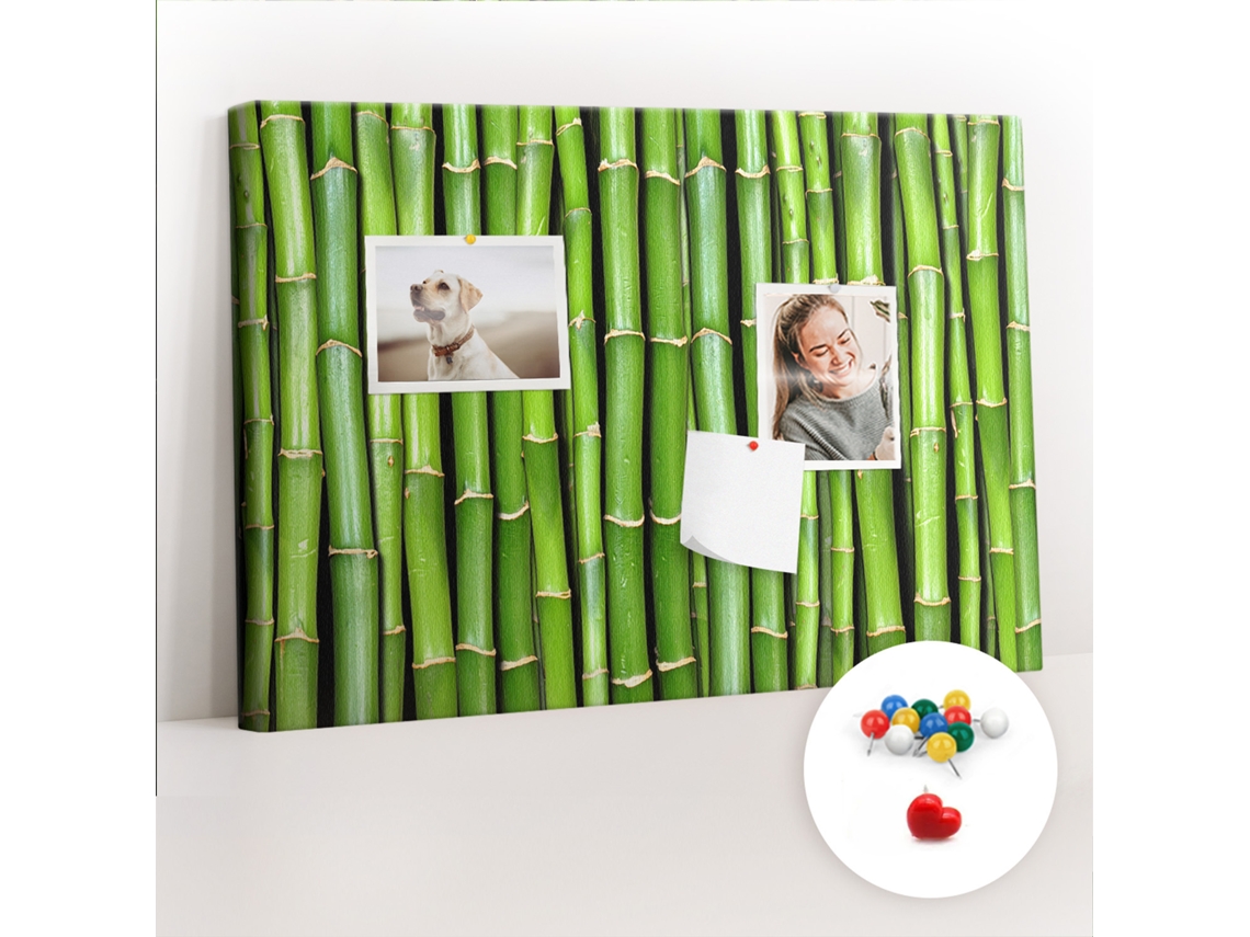Lousa De Cortiça Parede De Bambu Para O Corredor Espelharte (60x40 Cm)