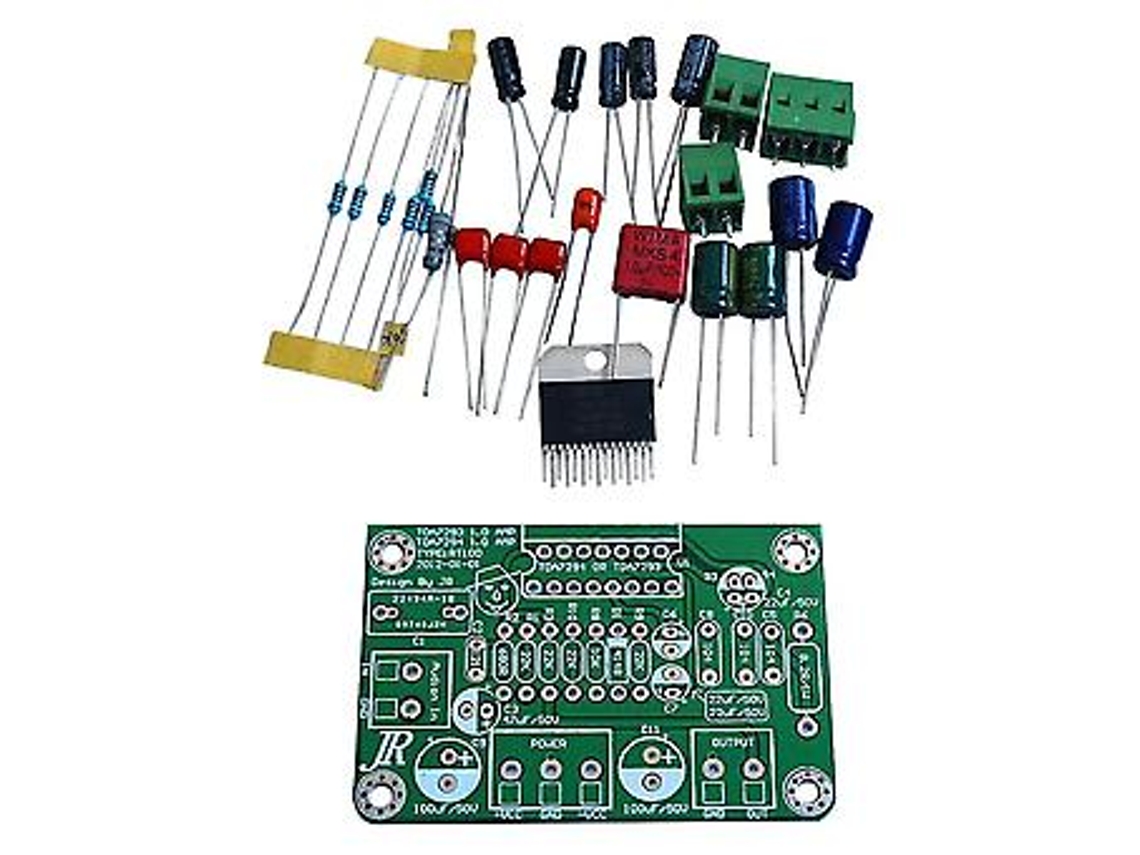 Placa Amplificadora De Áudio Mono Tda7294 80w 100w Dc30v 40v Kit Compatível Com Tda7293 Verde Slowmoose