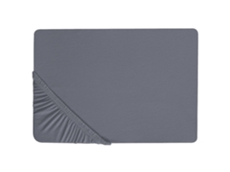 Sábana Beliani Janbu De Algodón Gris 90x200x30