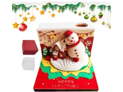 Calendário De Natal Com Boneco De Neve Recortado Em Papel, Bloco De Notas 3d, Decoração Para Casa, Escritório