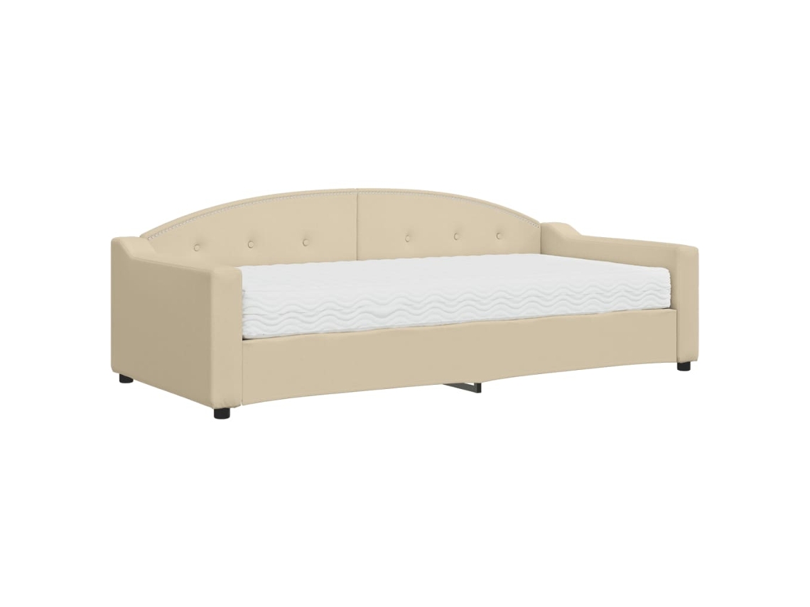 Daybed With Mattress, Daybeds With Mattresses Vidaxl Creme Tecido (90 X 200 Cm)
