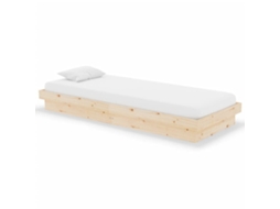 Estrutura Cama Pequena Solteiro 75x190 cm Madeira Maciça MAISON EXCLUSIVE