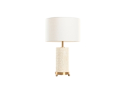 Abajur de Mesa em Latão Branco, 36x36x46cm ALEXANDRA HOUSE LIVING