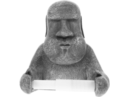 Porta Papel Higiênico Ukcoco Em Resina Com Design De Estátua Moai, Suporte Robusto Para Cozinha, Banheiro, Hotel E Mesa