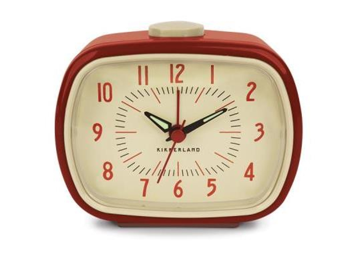 Relógio Despertador Retro KIKKERLAND Vermelho