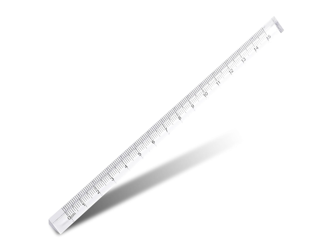 Régua Triangular Transparente De 8 Peças Para Desenho, Medição,