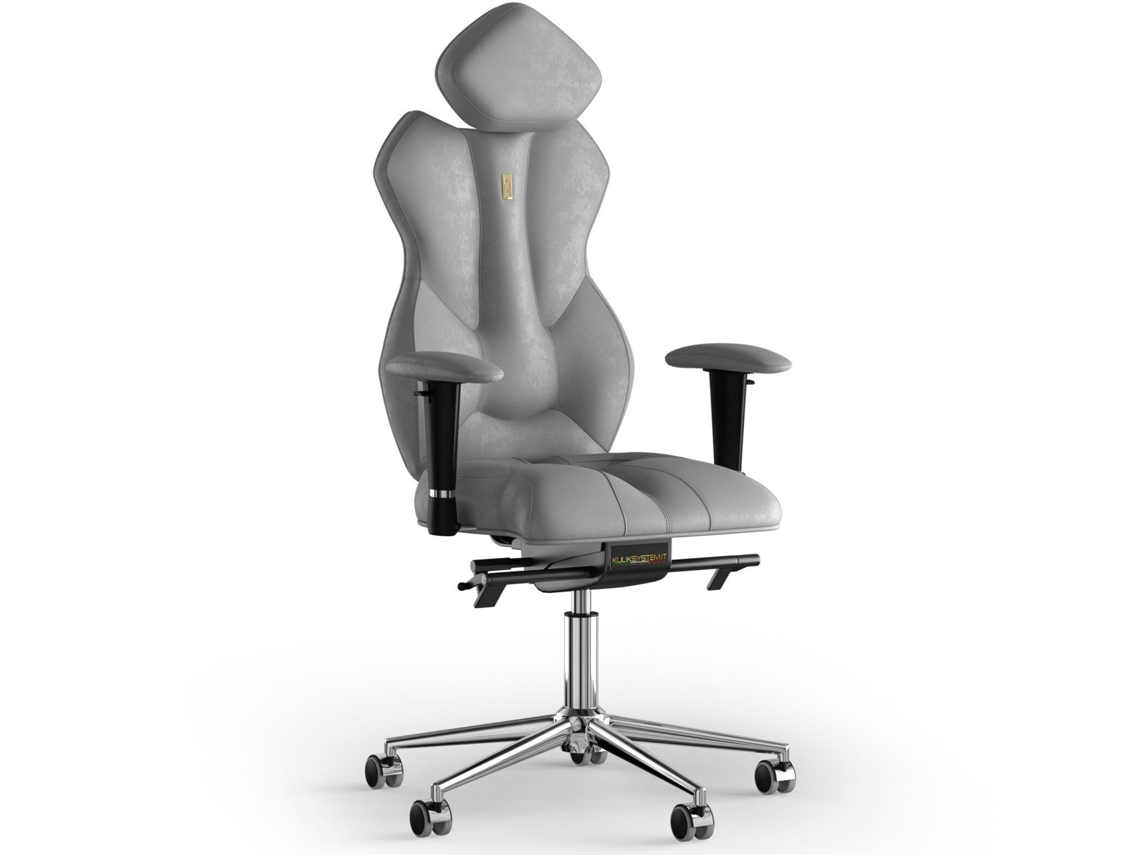Cadeira de Escritório Ergonómica KULIK Tecido Real (Antara - Silver -130x50x50cm)