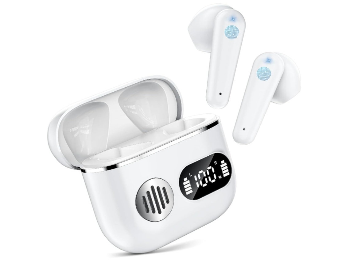 Fones Sem Fio Chronus 150h, Bluetooth IP8 à Prova d'Água com Microfone, Cancelamento de Ruído Preto JIAPEI