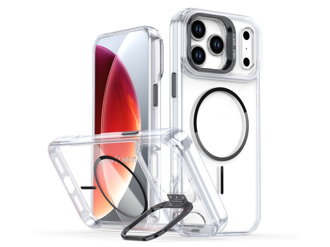 Capa Magnética Para Celular Em Cores Vibrantespreto Translúcido suporte Para Lente Magnético - Iphone 14 Pro Max