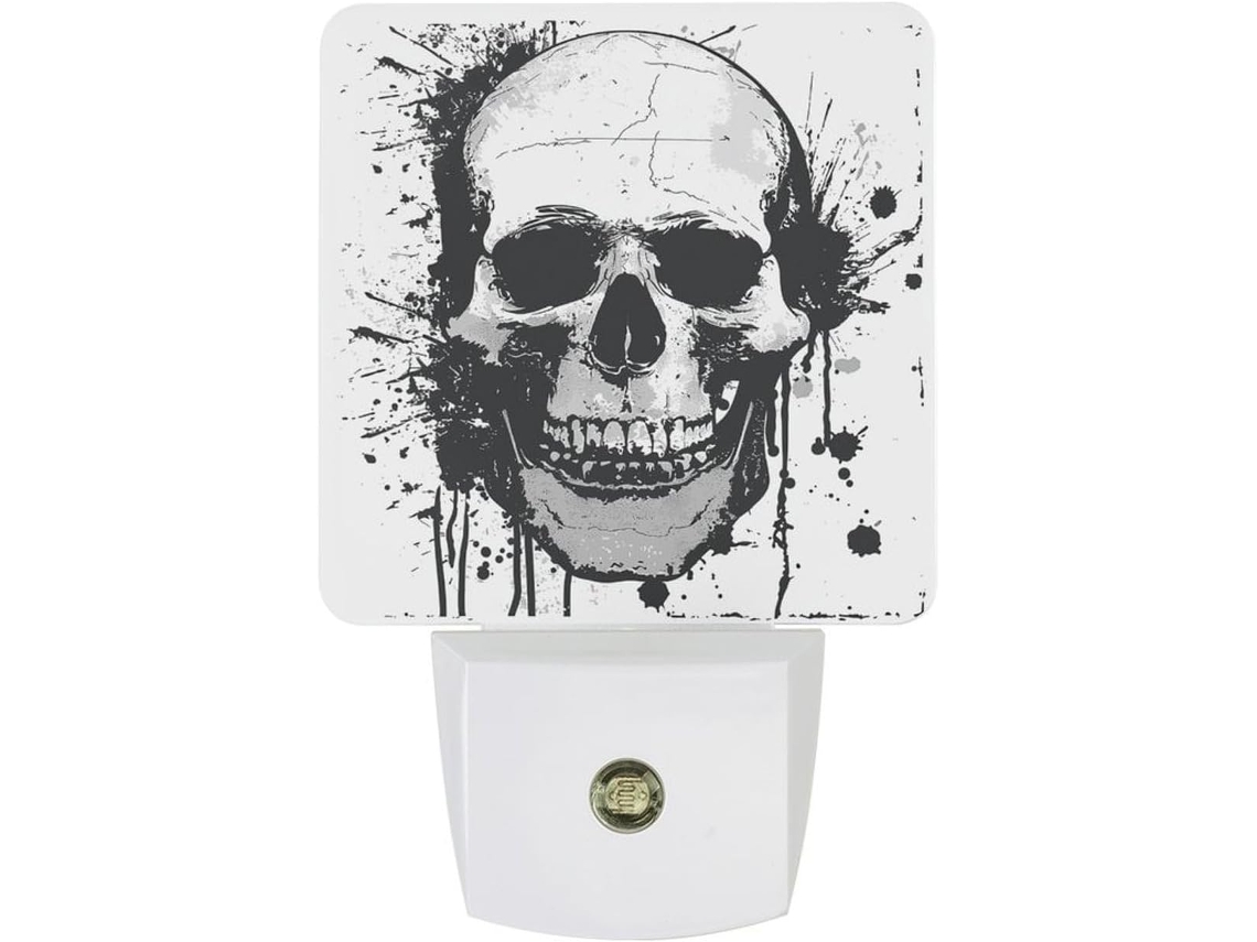 Luminária Noturna Com Design Simples De Caveira, Sensor De Led, Luz Noturna Branca Quente Suave Banheiro, Quarto E