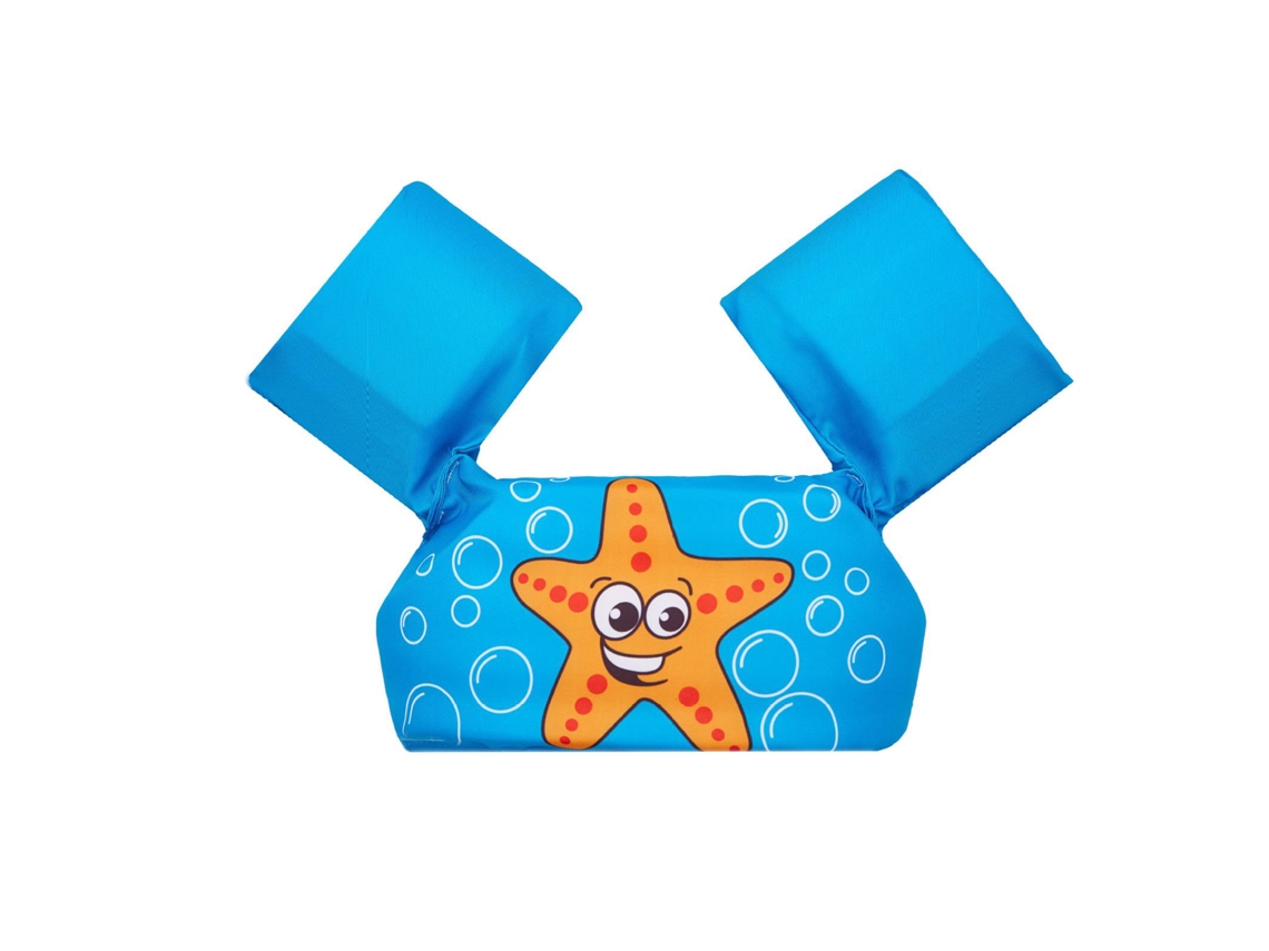 Colete Infantil Natação Apoio Braços Estrela Mar Azul 2 6 Anos