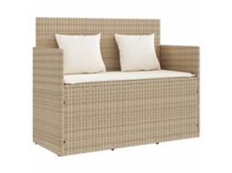 Garden Bench, Garden Benches Vidaxl Bege Rattan / Vime (n/a)