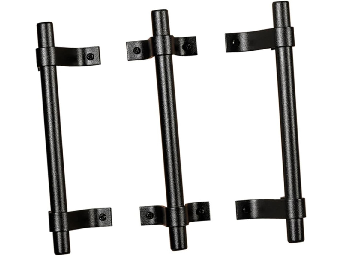 Puxador De Porta Em Ferro Estilo Americano Para Armário, Guarda Roupa, Com Acabamento Preto E Fino