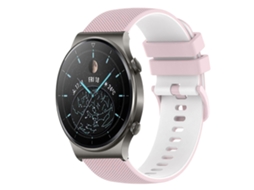 Pulseira De Silicone Quadriculada Bicolor De 22 Mm Para Huawei Gt2 Pro