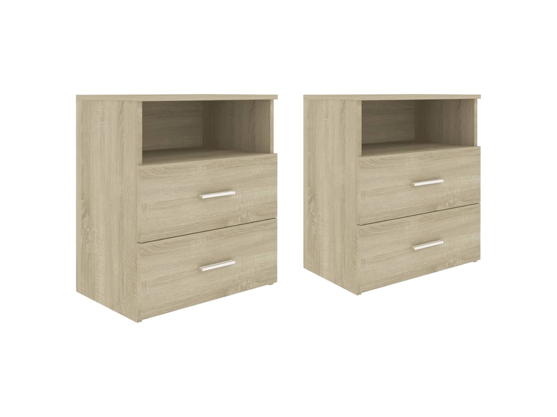 Mesas de cabeceira, 2 peças, 50x32x60 cm, Carvalho Sonoma, EXCLUSIVO DA MAISON
