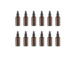 Frasco Conta-Gotas de Vidro com 12 Unidades ALLINLESS