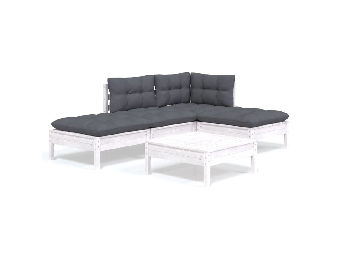 Garden Lounge Set, Garden Lounge Sets Vidaxl Branco Madeira De Pinho (n/a)